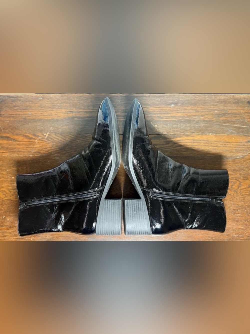 Vintage Worthington “Noya” Women’s Black Patent Leather Ankle Boots - Picture 12 of 15